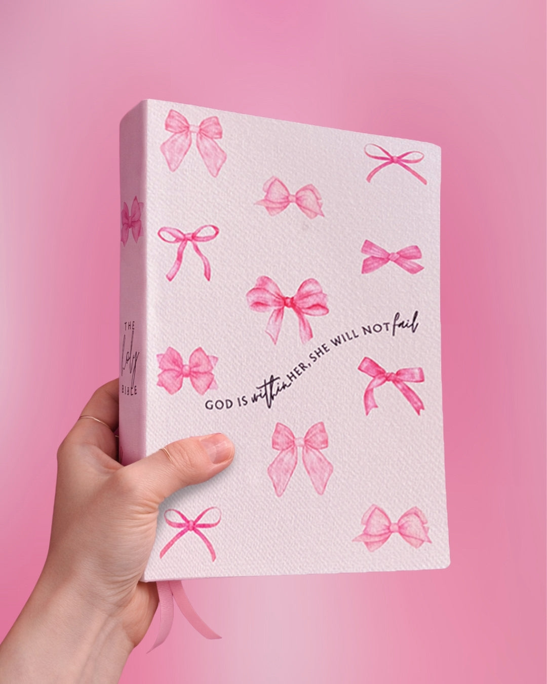 Pretty in Pink personalized canvas Bible
