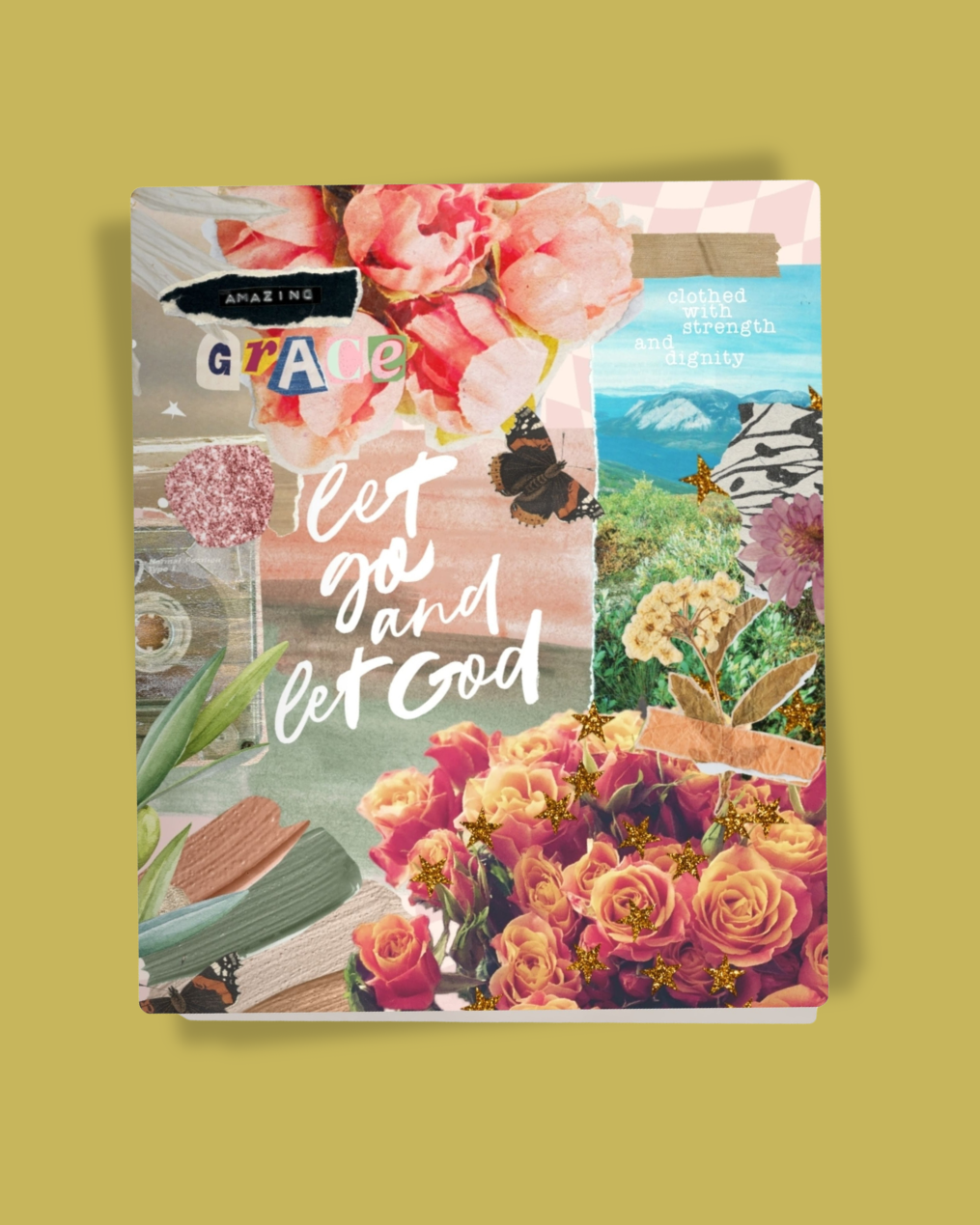 Let Go Let God collage Canvas Bible